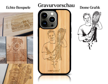 INDIVIDUELL iPhone 14 Pro Bambus-Kunststoff